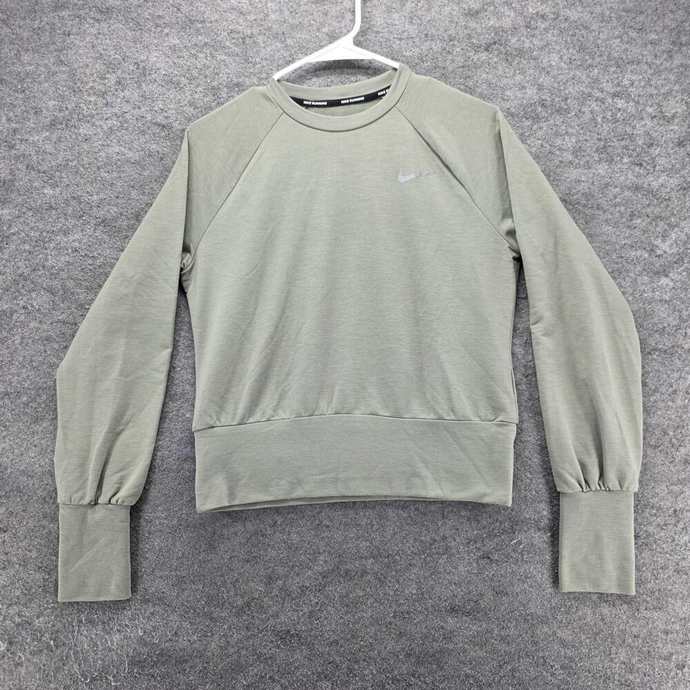 Nike Sweatshirt Womens XS Green Pullover Dri-FIT Raglan Lightweight Tagless